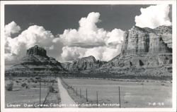 Lower Oak Creek Canyon - Scenic Road and Red Rock Formations Postcard