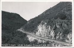 Yaeger Canyon - U.S. 89 between Prescott and Jerome Postcard