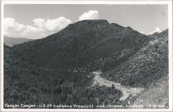 Yaeger Canyon - U.S. 89 between Prescott and Jerome Postcard