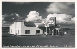 Winona Trading Post, Texaco Station, and Cafe on Route 66, Flagstaff, AZ Postcard