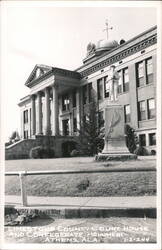 Limestone County Court House and Confederate Monument Postcard