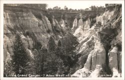 Little Grand Canyon - 7 Miles West of Lumpkin Postcard