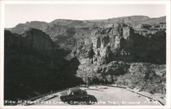 View At Top of Fish Creek Canyon - Apache Trail Postcard