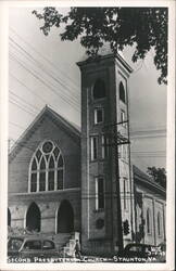 Second Presbyterian Church, Staunton - Historic Brick Building & Tower Postcard