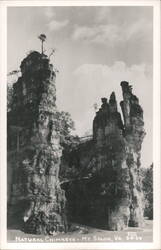 Natural Chimneys with Stairs, Mt. Solon Postcard