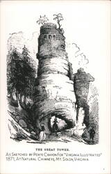 The Great Tower at Natural Chimneys, Mt. Solon Postcard