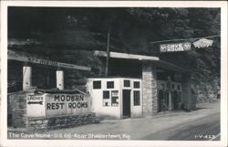 The Cave House - Gas Station, Rest Rooms, and 57° Inside Postcard