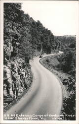 U.S. 68 Entering Gorge of Kentucky River Near Shakerstown Postcard