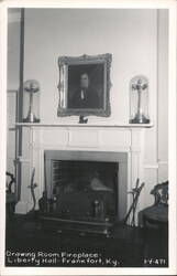 Drawing Room Fireplace at Liberty Hall Postcard