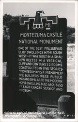 Montezuma Castle National Monument Highway Sign Postcard