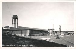 Brown Shoe Co. factory with water tower Postcard