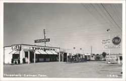 Thrasher's Gulf Station, Trailer Court & Truck Stop Postcard