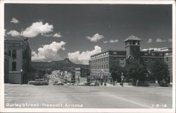 Gurley Street, Prescott, AZ with Valley National Bank & Hassayampa Hotel Postcard