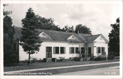 White Community Club House with Dormer Windows, Milton, FL Postcard