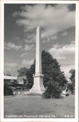 Confederate Monument with Obelisk and 1861-1865 Dates Postcard