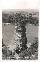 View From Top of Natural Chimneys, Mt Solon, VA Postcard