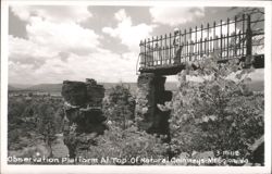 Observation Platform At Top Of Natural Chimneys Postcard