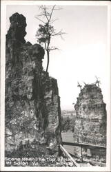Towering Rock Formations at Natural Chimneys, Mt Solon, Virginia Postcard