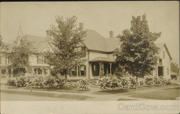 Tree Lined Street and Homes Buildings