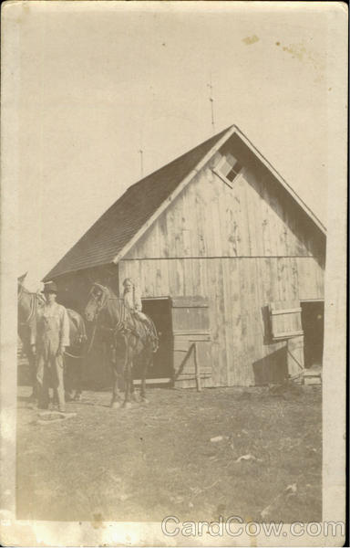 Farm Scene - Horses People