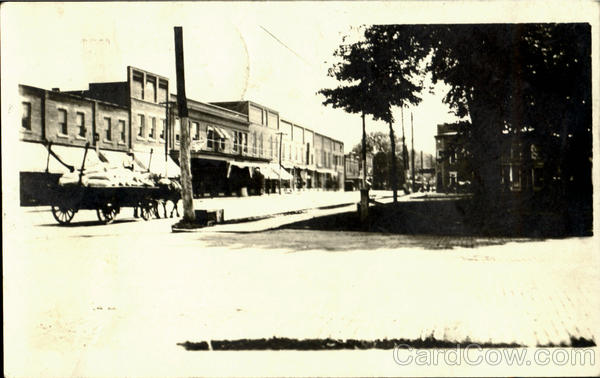 Horse and Cart on Main Street Buildings