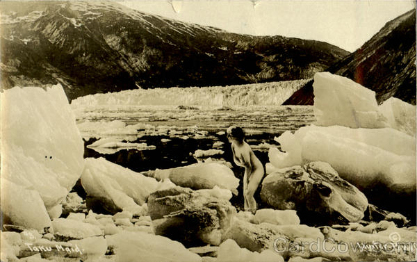 Taku Maid Swimming in the Ice Alaska