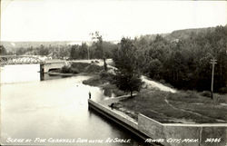 Scene At Five Channels Dam Tawas City, MI Postcard Postcard