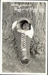 Snug As A Bug In A Rug Native Americana Postcard Postcard