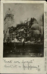 1906 Market St After Earthquake Postcard