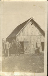 Farm Scene - Horses Postcard