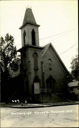 Methodist Church Hudson, WI Postcard Postcard