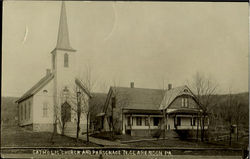 Catholic Church And Parsonage Postcard