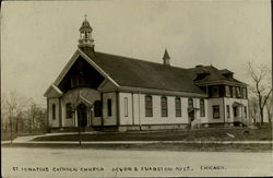 St. Ignatius Catholic Church, Devon & Evanston Aves Chicago, IL Postcard 