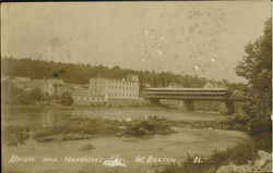 Bridge And Harbrove's Mill West Buxton, ME Postcard Postcard