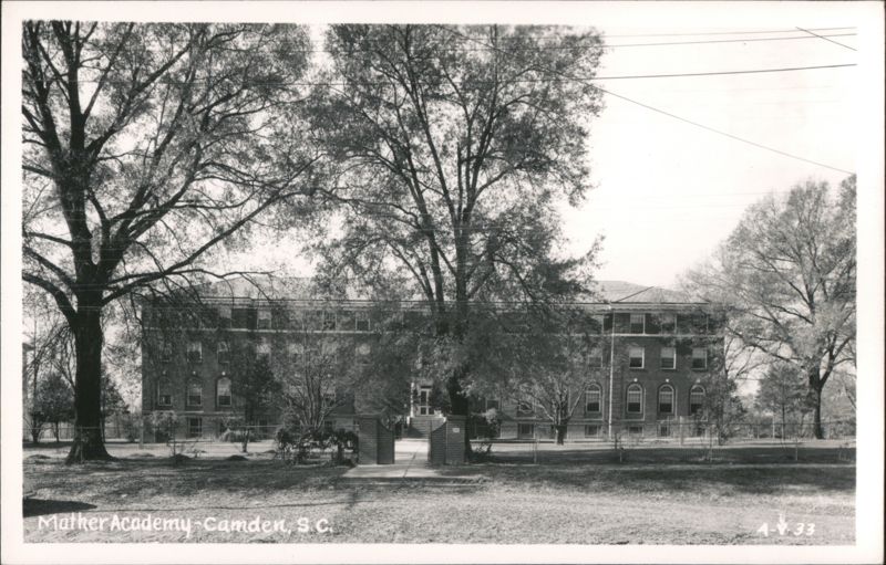 Mather Academy, Camden, S.C. - Large Building with Trees South Carolina