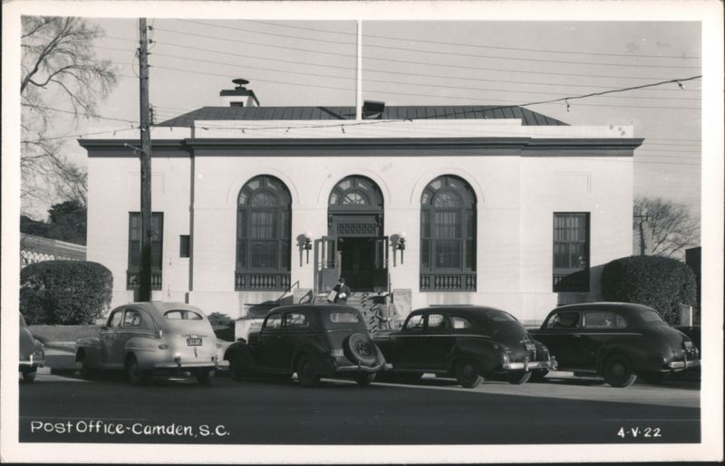 Post Office building with cars parked in front Camden South Carolina