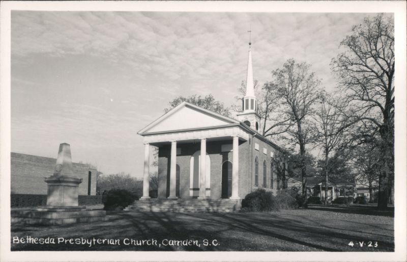 Bethesda Presbyterian Church with Monument, Camden South Carolina