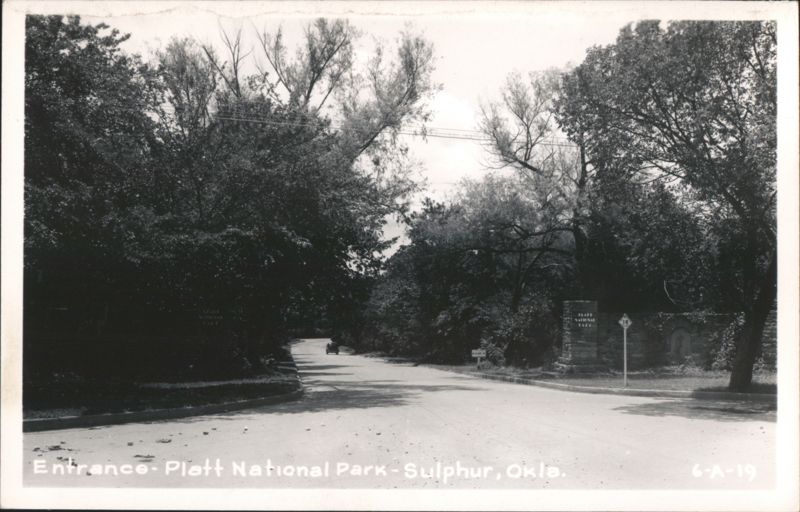 Entrance to Platt National Park Sulphur Oklahoma