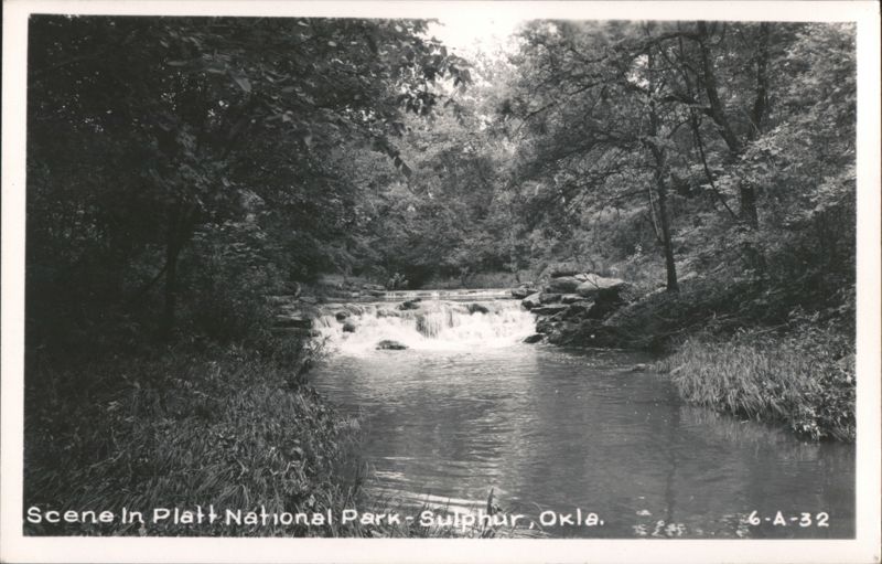 Waterfalls and Stream in Platt National Park Sulphur Oklahoma