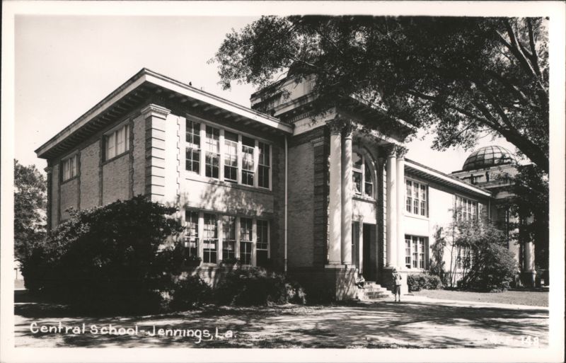 Central School Building with Dome and Columns Jennings Louisiana