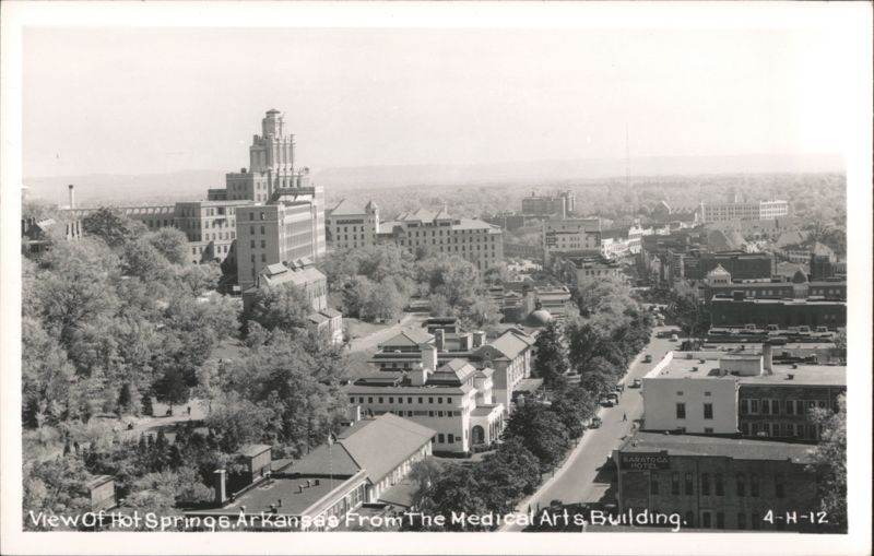 View of Hot Springs From The Medical Arts Building Arkansas