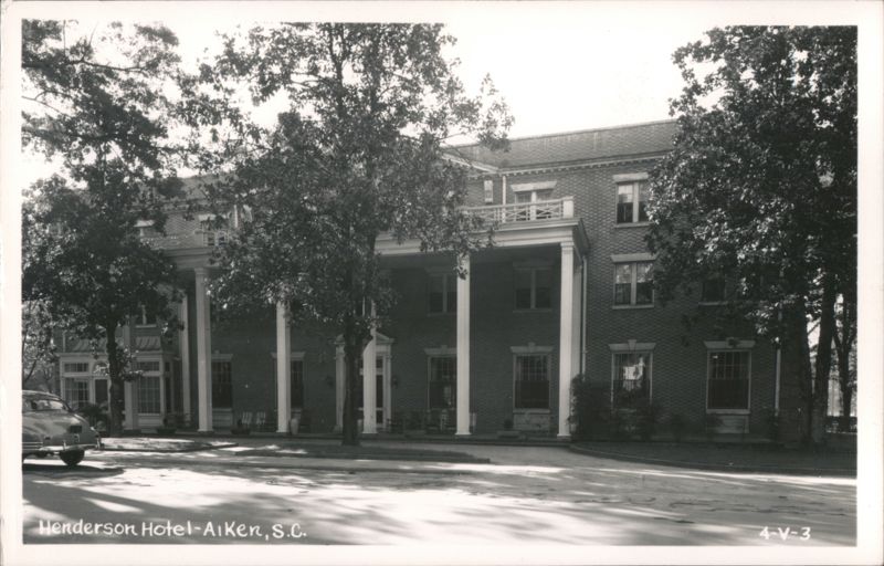 Henderson Hotel with Columns and Trees, Aiken, South Carolina