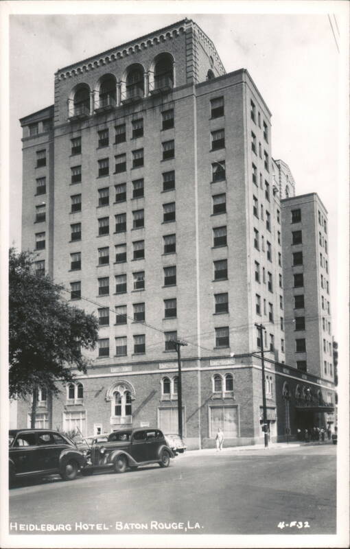 Heidelburg Hotel with cars on street Baton Rouge Louisiana
