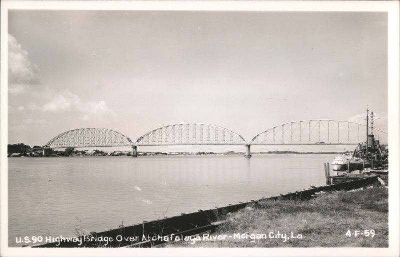 U.S. 90 Highway Bridge Over Atchafalaya River Morgan City Louisiana