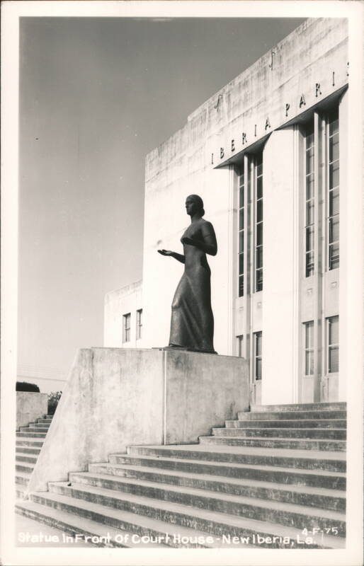 Statue In Front Of Court House New Iberia Louisiana