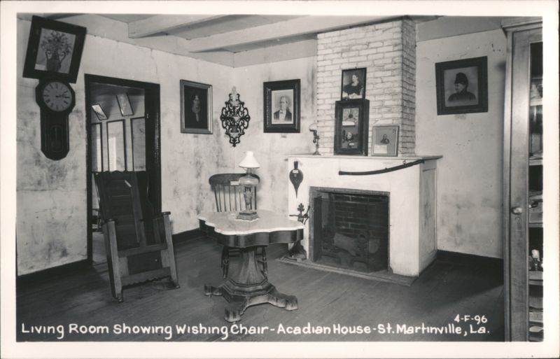 Living Room Showing Wishing Chair - Acadian House Saint Martinville Louisiana