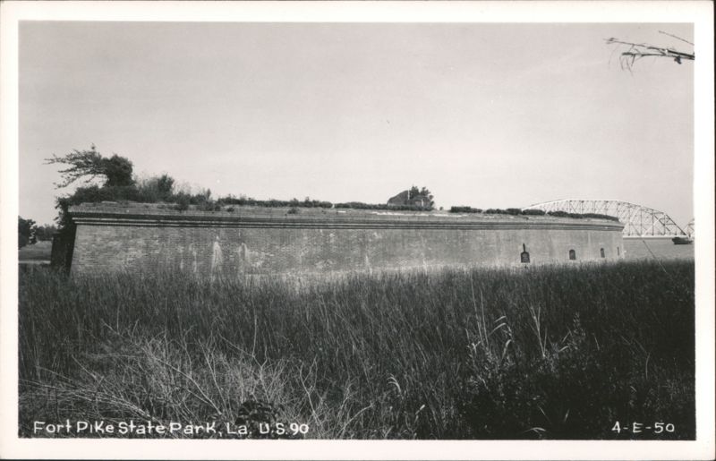 Fort Pike State Park with Bridge in Background New Orleans Louisiana