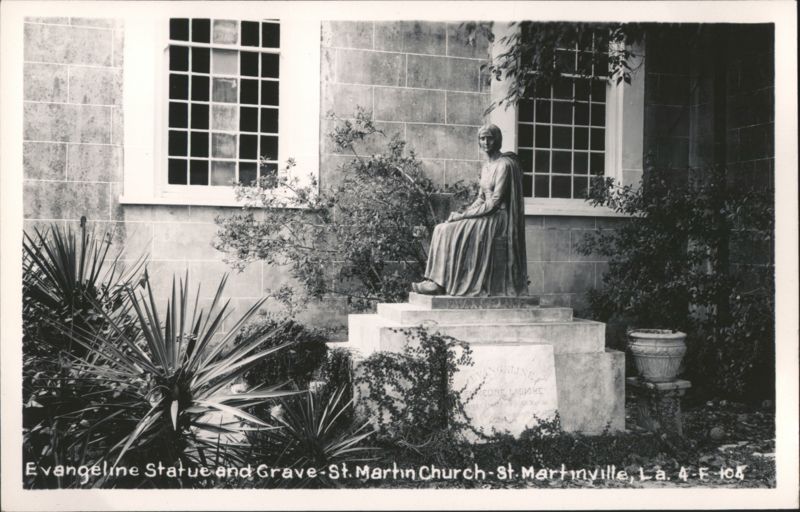 Evangeline Statue and Grave - St. Martin Church Saint Martinville Louisiana