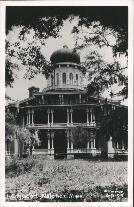 Langwood Mansion with Dome and Verandas, Natchez, MS Mississippi