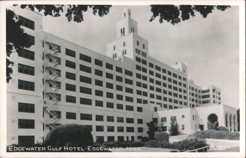 Edgewater Gulf Hotel with Fire Escapes, Edgewater, MS Mississippi